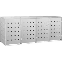 vidaXL Contenitore per rifiuti da 4 tonnellate 240 L in acciaio inox