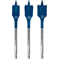Bosch EXPERT Set di frese piane SelfCut Speed, 20/22/25 mm, 3 pezzi