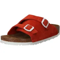 Birkenstock per donna. 1024067 Sandali in Pelle Milano Big Buckle Cuoio ingrassato (Calzata Stretta) marrone (38), Basso, Fibbia, Casual
