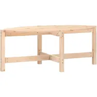 vidaXL Tavolino 118x63x45 cm in legno di pino massiccio