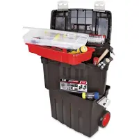 Tayg - Cassetta portautensili - su ruote - 470 x 290 x 630 mm - con contenitore e organizzatore