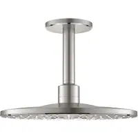 GROHE Rainshower SmartActive - Soffione 310, braccio doccia 142 mm, 2 getti, supersteel 26477DC0
