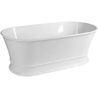 Hak FLORINA vasca freestanding in marmo fuso 170x80x61cm, bianco