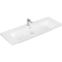 Villeroy & Boch Subway 3.0 lavabo à poser, 1 trou pour robinet, avec trop-plein, non rectifié, 1300x475mm, 4A70D5RW, 4A70D5RW