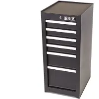 HBM Armadio portautensili a 6 cassetti nero