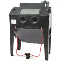 HBM cabina di sabbiatura con aspirazione SBC 420/500 nera