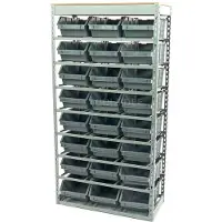 HBM Armadio per rifiuti, sistema di stoccaggio, scaffale con 24 contenitori di stoccaggio