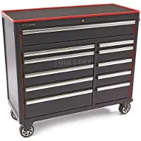 HBM carrello porta attrezzi con 11 cassetti, 111 cm, nero