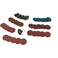 HBM Set di 35 Pezzi per Carteggiatura, Lucidatura e Pulizia con mandrino di 6 mm