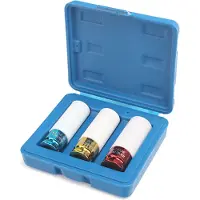 HBM Set di inserti a cricchetto 3 pezzi con coperture in plastica