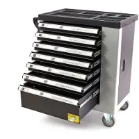 HBM Carrello portautensili HBM con 7 cassetti – 77 cm – grigio