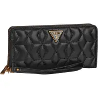 GUESS Elenia Portafoglio Tessuto Nero Donna — Portafoglio