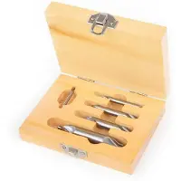 HBM Set di punte centrali HSS da 5 pezzi - 5% Cobalto Corto