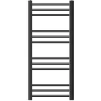 LuxeBath radiatore bagno Sahara - 400 x 800 mm - antracite - curvo con attacco laterale - radiatore scaldasalviette asciugacapelli, senza elemento riscaldante