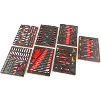 OEM SET inserti utensili per carrello da officina 262 pz. inserto cassetto utensili rosso