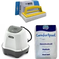 Intex - Sistema di acqua salata 26662GS &per piscina 20 kg & spazzola WAYS