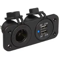 Pricenet Kit da incasso: presa DIN + porta USB doppia tipo A 2x2100mA in blister