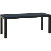 vidaXL Panchina da giardino 110 cm in acciaio e WPC nero