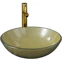 vidaXL Set di lavabo da bagno con rubinetto e scarico oro