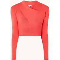 Reiss Elsie Long-sleeved Top — Coral Taglia: M | Maglie a manica lunga Outlet | Donna | Arancia