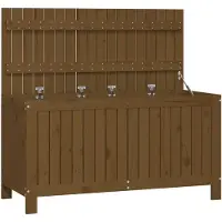 vidaXL Cassapanca da giardino marrone miele 115x49x60 cm in legno di pino massiccio