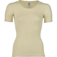 Engel Women's Undershirt S/S Intimo lana merinos Donna (46/48, bianco/grigio)