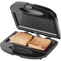 Tomado Sandwich Grill 750W nero - Macchina per toast senza PFAS 21,5x12cm