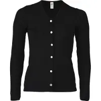 Engel Women's Fine Ribbed Cardigan Giacca di lana Donna (34/36, nero)