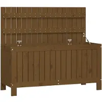 vidaXL Cassapanca da giardino marrone miele 108x42,5x54 cm in legno di pino massiccio