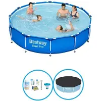 Bestway Steel Pro, piscina in acciaio, rotonda - 366x76 cm - composta da 4 parti, modello S22747