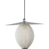 Gubi Lampada a sospensione da esterno Satellite, 45x27 cm, nero/bianco crema