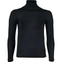 Engel Roll-neck L/S Intimo lana merinos Uomo (46/48, nero)