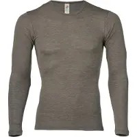 Engel Undershirt L/S Intimo lana merinos Uomo (46/48, marrone)