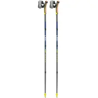LEKI Traveller FX.One Carbon Bastoni da nordic walking (130 cm, grigio/giallo)