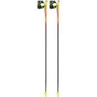 LEKI Vertical K Bastoncini per trail running (125 cm, naturalcarbon /giallo)
