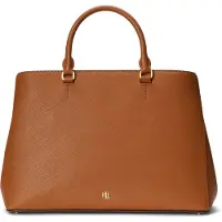 Ralph Lauren per donna. 431898556006 Borsa a tracolla Hanna grande in pelle marrone (OSFA), Beige, Casual