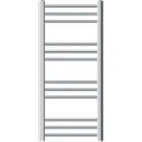 LuxeBath radiatore da bagno 400 x 800 mm - cromo - curvo con attacco laterale - radiatore di design scaldasalviette asciugacapelli, senza elemento riscaldante