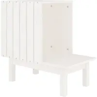 vidaXL Casetta per gatti bianca 60x36x60 cm in legno di pino massiccio