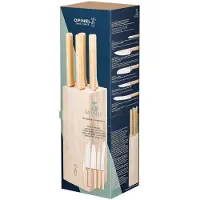 Opinel Parallèle 2402, set di coltelli da 5-pz, con blocco