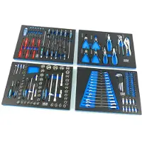 OEM Set di 4 pezzi di inserti per cassetti - 154 pezzi, versione blu