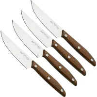 Due Cigni 1896 America 2C1019NOSET4, set di coltelli da bistecca 4-pz, legno di noce