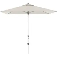 Doppler Ombrellone con palo centrale ad inclinazione automatica con manico EXPERT 220 x 140 cm naturale