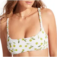 Seafolly Women's Summercrush Hipster With Plaited Detail Parte inferiore bikini Donna (34, bianco)