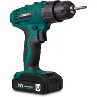 Vonroc Trapano avvitatore a batteria 16V - Incl. batteria e caricabatteria