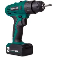 Vonroc Trapano avvitatore a batteria | Trapano a batteria 12V | Batteria e caricatore rapido inclusi