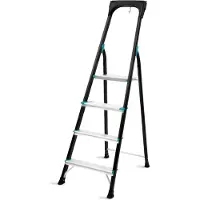 Vonroc Scaletta domestica – 4 gradini – Antiscivolo | Carico massimo 150 kg