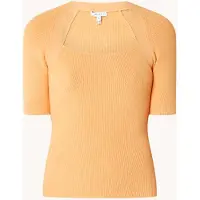 Reiss Tina-square Knitted Sweater — Orange Taglia: M | Maglioni a maglia Outlet | Donna | Arancione