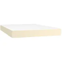 vidaXL Materasso a molle, crema, 140X190X20 Cm, pelle artificiale Lumarko!