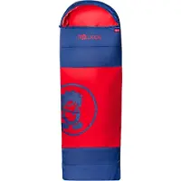 TROLLKIDS Kid's Midnight Sun Dreamer Sacco a pelo bambini Bambini (150-185 x 65 cm - Body Length: 130-170 cm, blu/rosso)