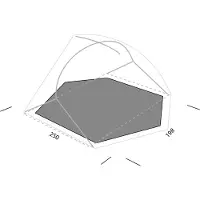 Exped - Telo pavimento tenda - Lyra II Extreme Footprint Grey - Kaki